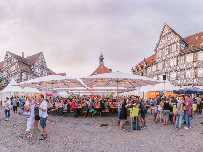 Stadtfest auf dem Marktplatz in Schorndorf
